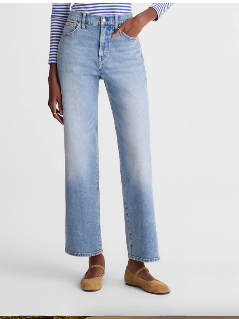 Madewell The Perfect Vintage Wide Leg Crop Jean Jeans Light Blue 26